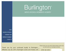 Tablet Screenshot of burlingtonsocks.com